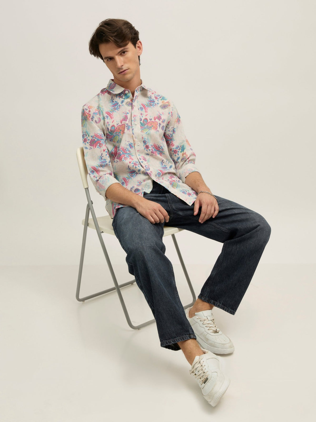 Westley - Regular Floral Printed Shirt - Pink - Espanshe