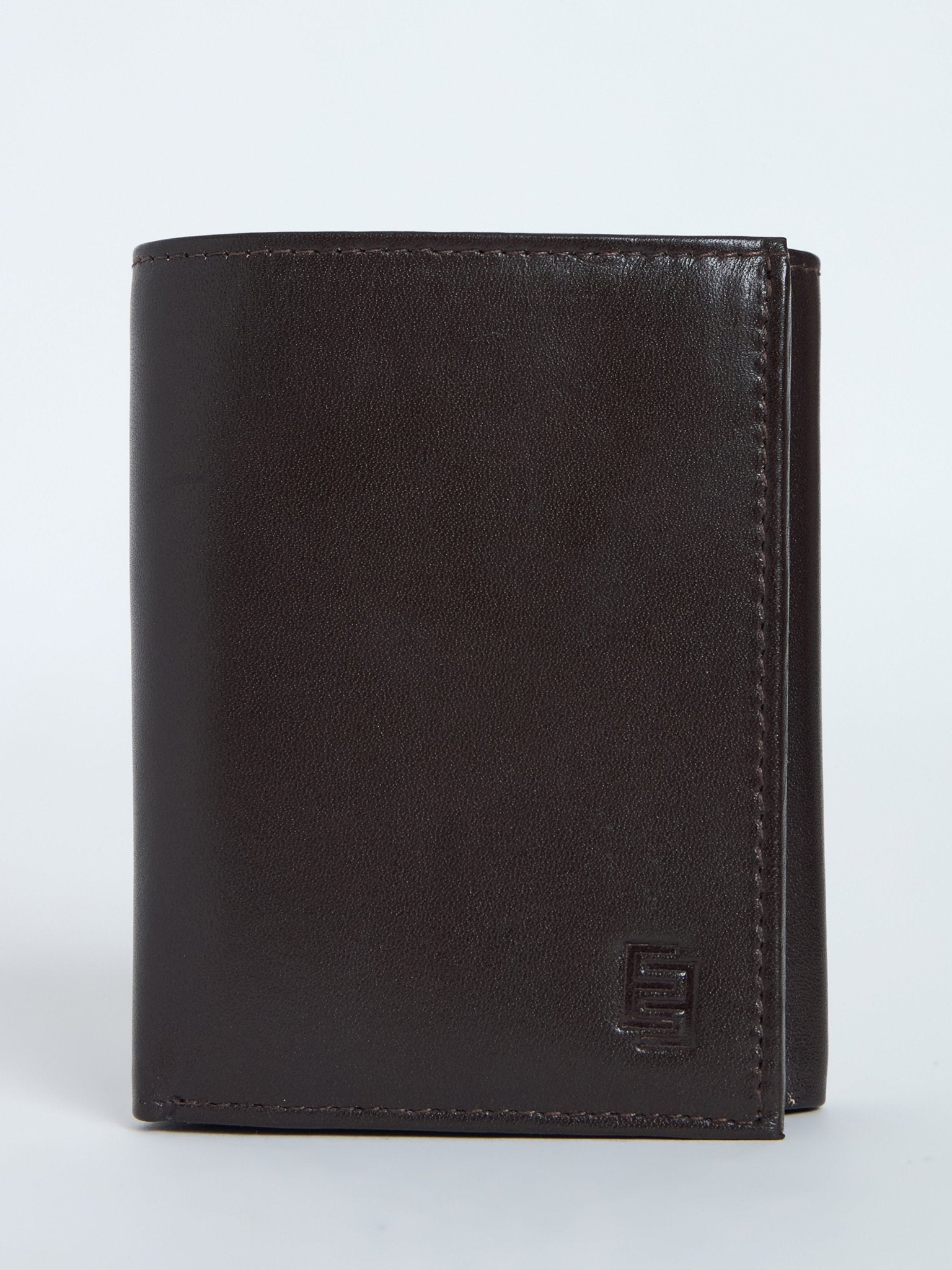 Arctic-10 - Leather Trifold Wallet - Brown - Espanshe