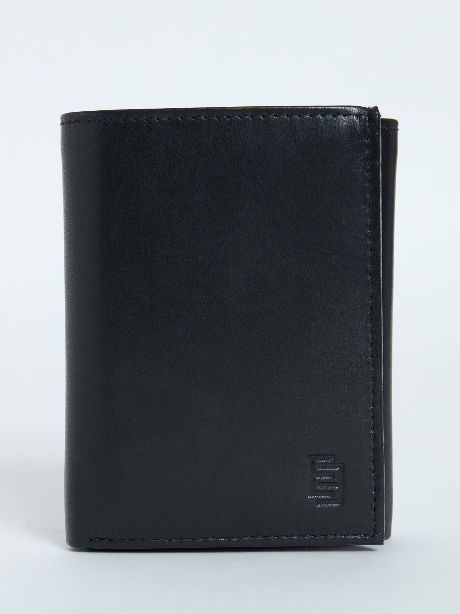 Arctic-10 - Leather Trifold Wallet - Black - Espanshe