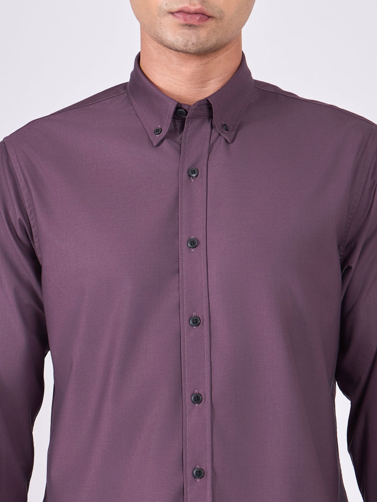 Orville - Tencel Plain Shirt - Burgundy - Espanshe