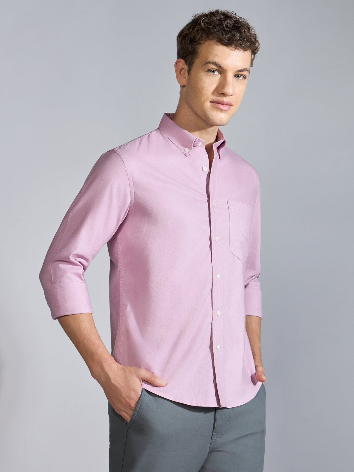 Flux - Relaxed Fit Oxford Shirt - Orchid - Espanshe