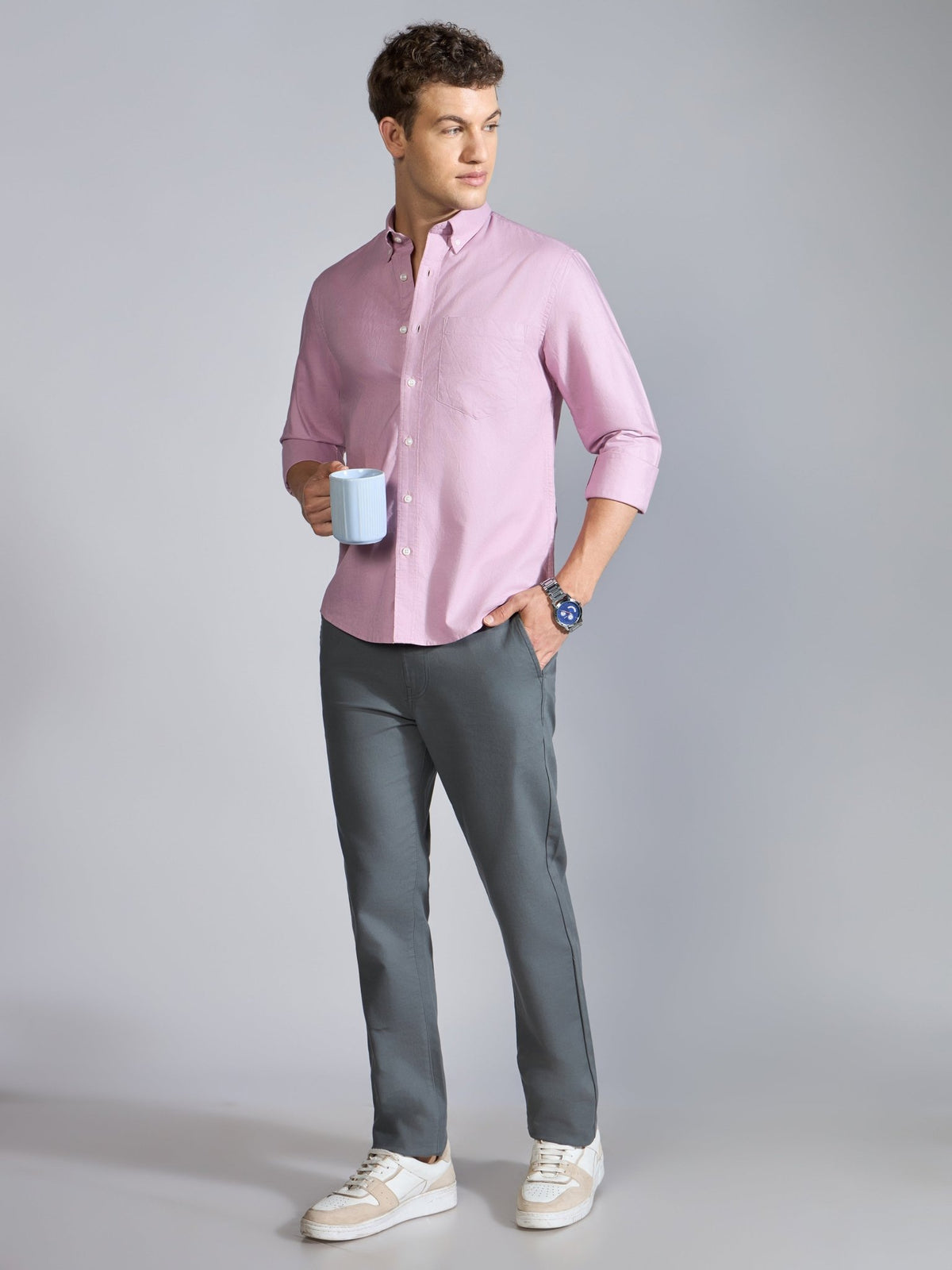 Flux - Relaxed Fit Oxford Shirt - Orchid - Espanshe