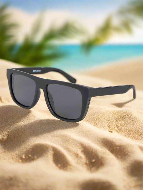 Solar Flex - Rectangle Sunglass - Midnight Black