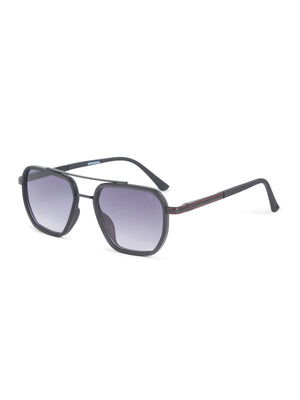 Men's Square Sunglass in  Black