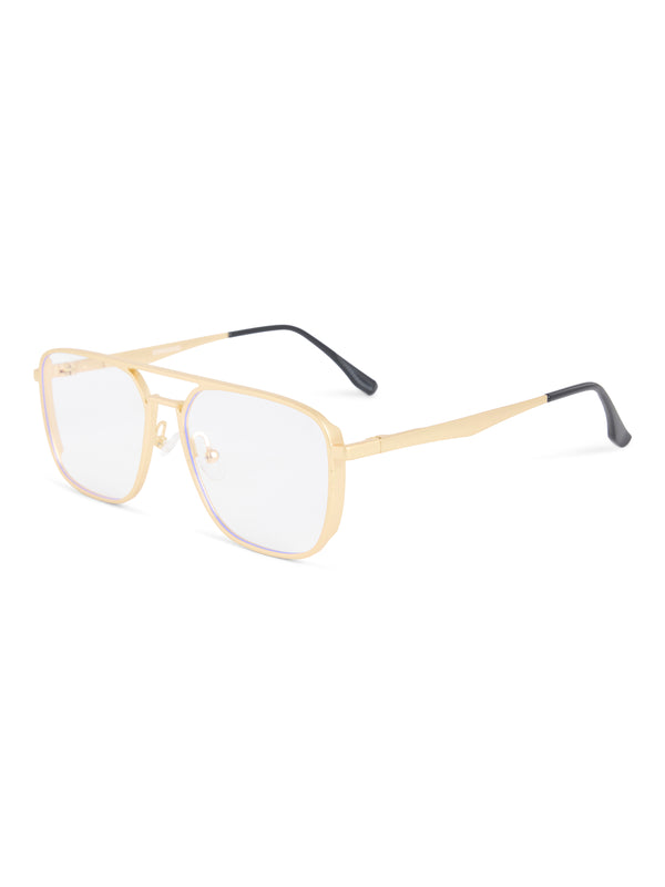 Golden Mirage - Rectangle Sunglass - Baby Gold