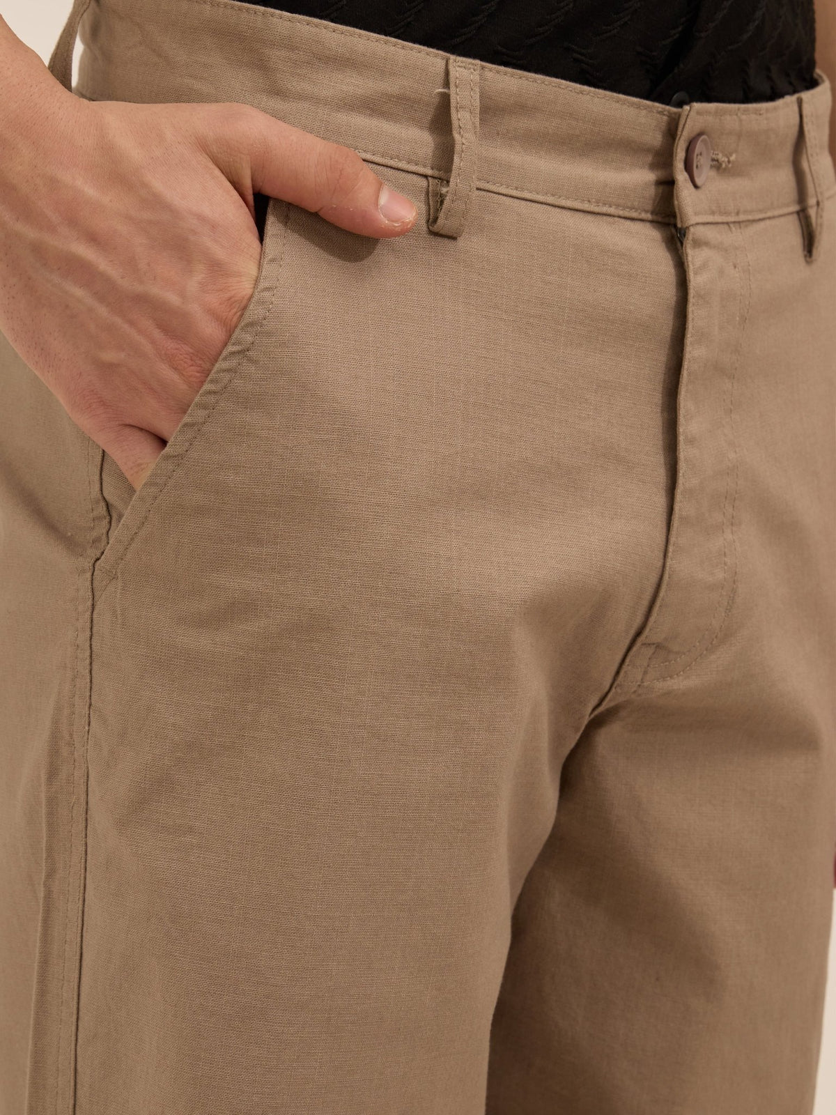 Tokarev - Comfort Fit Cotton trousers - Beige - Espanshe