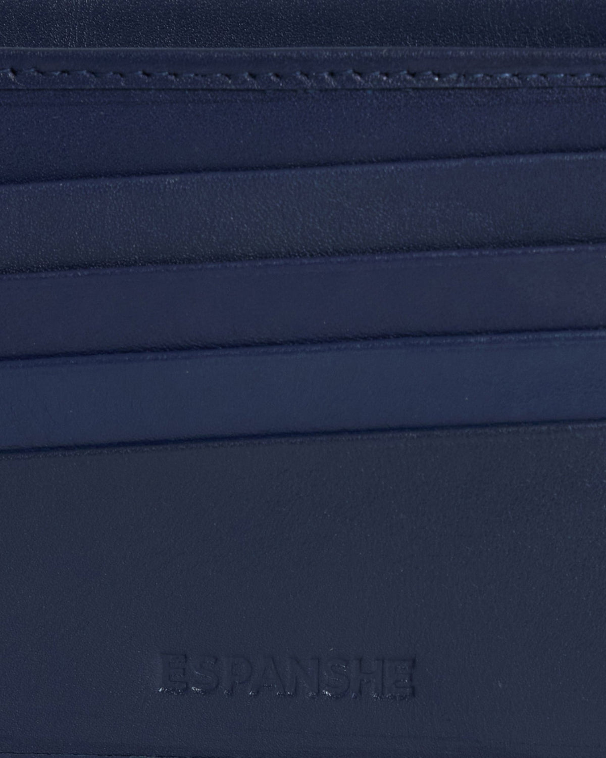 Arctic-3 - Bi-Fold Leather Wallet - Navy Blue - Espanshe