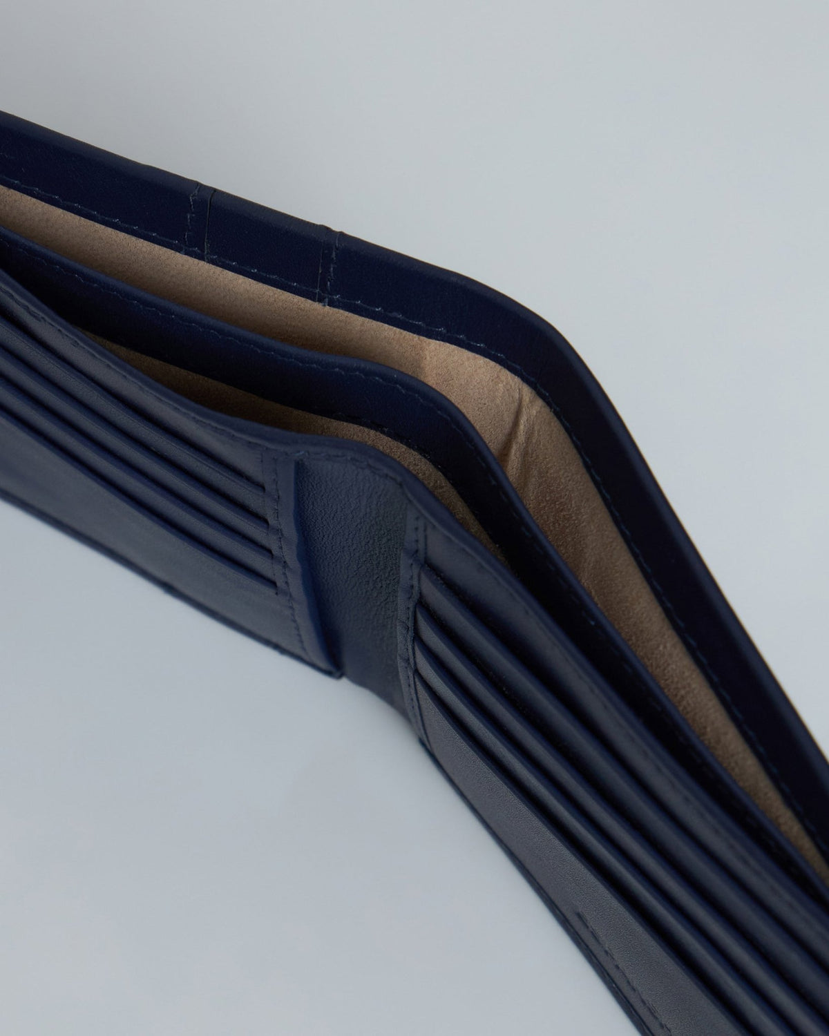 Arctic-3 - Bi-Fold Leather Wallet - Navy Blue - Espanshe