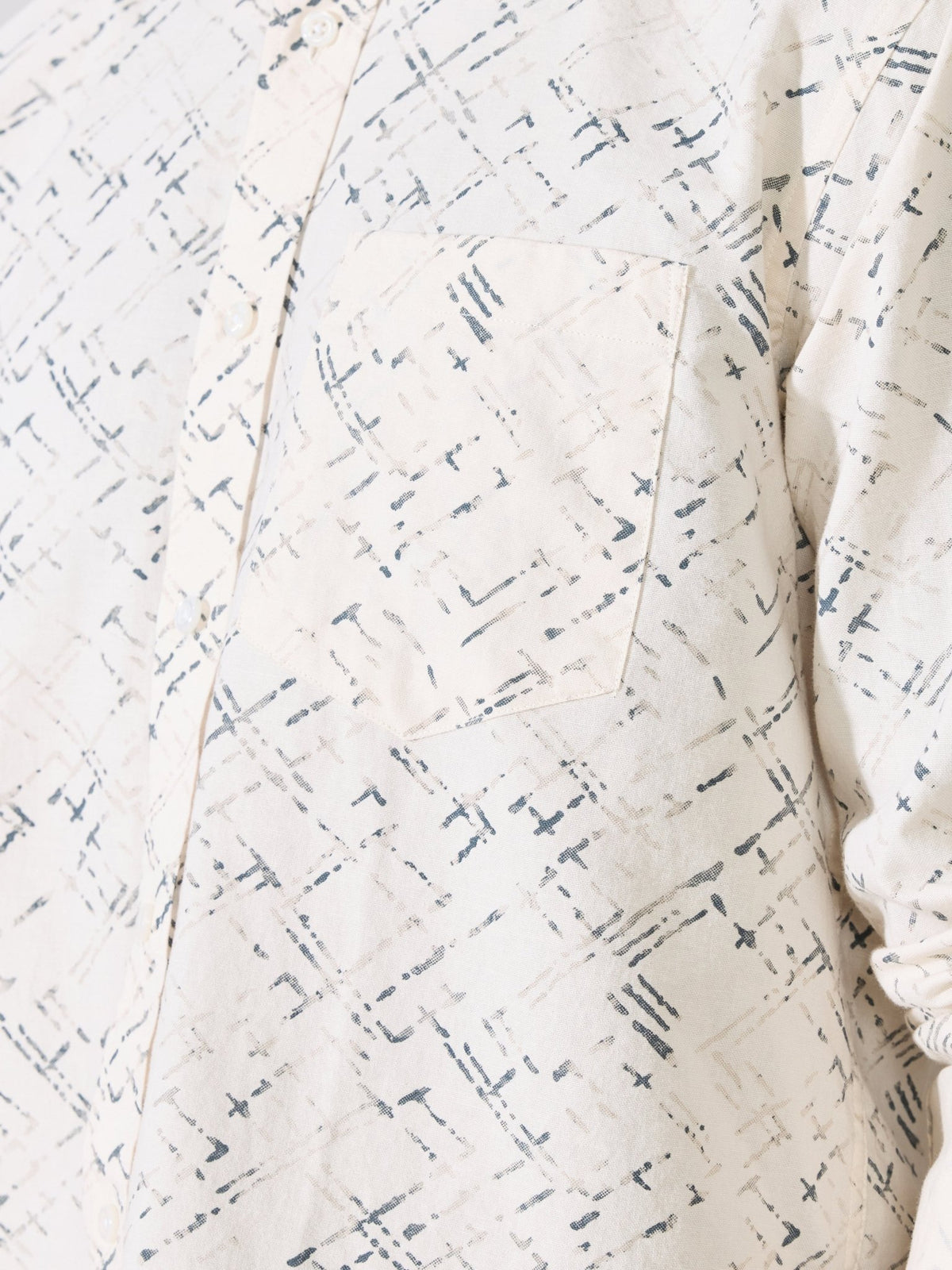 Nefilo - Oxford Printed Shirt - Cream - Espanshe