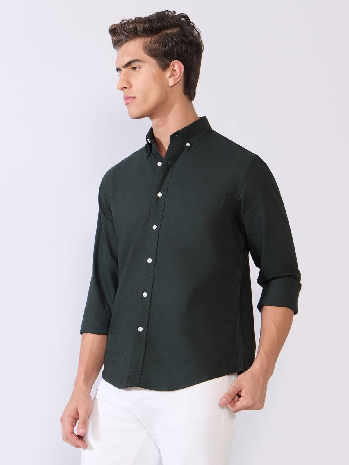 Flux - Relaxed Fit Oxford Shirt - Dark Knight - Espanshe