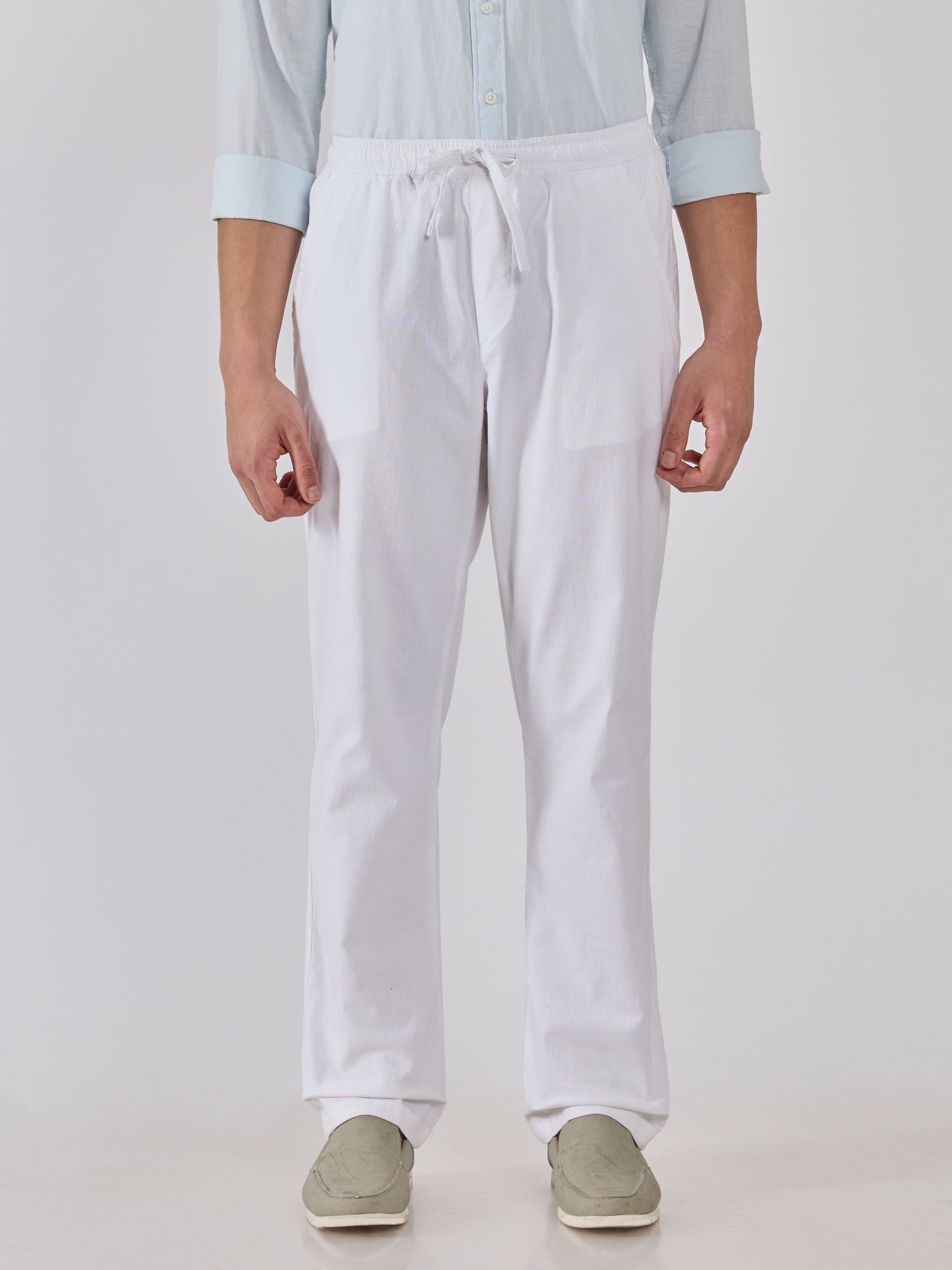Men's  Relaxed Fit Joggers - white
