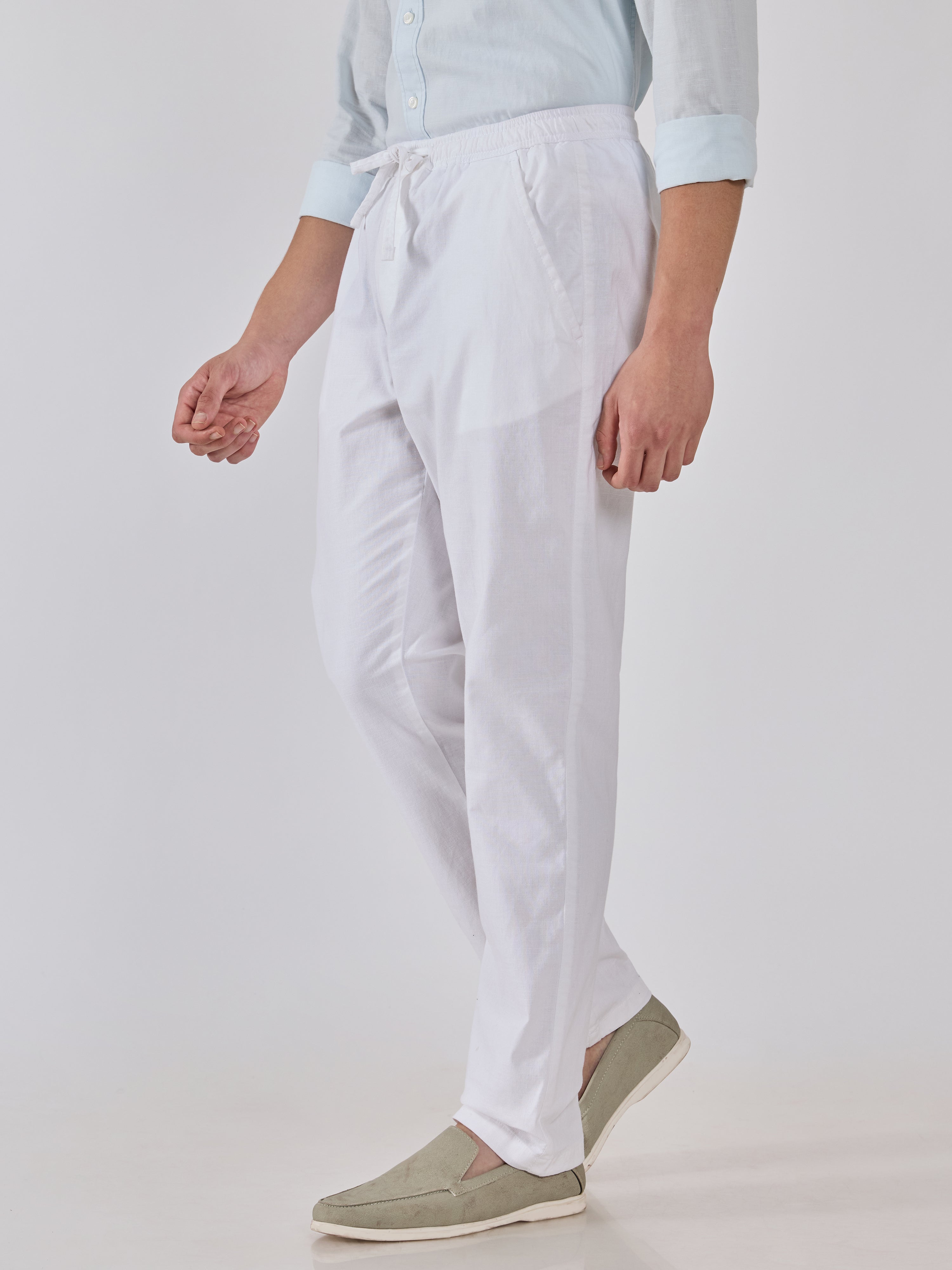 Men's  Relaxed Fit Joggers - white