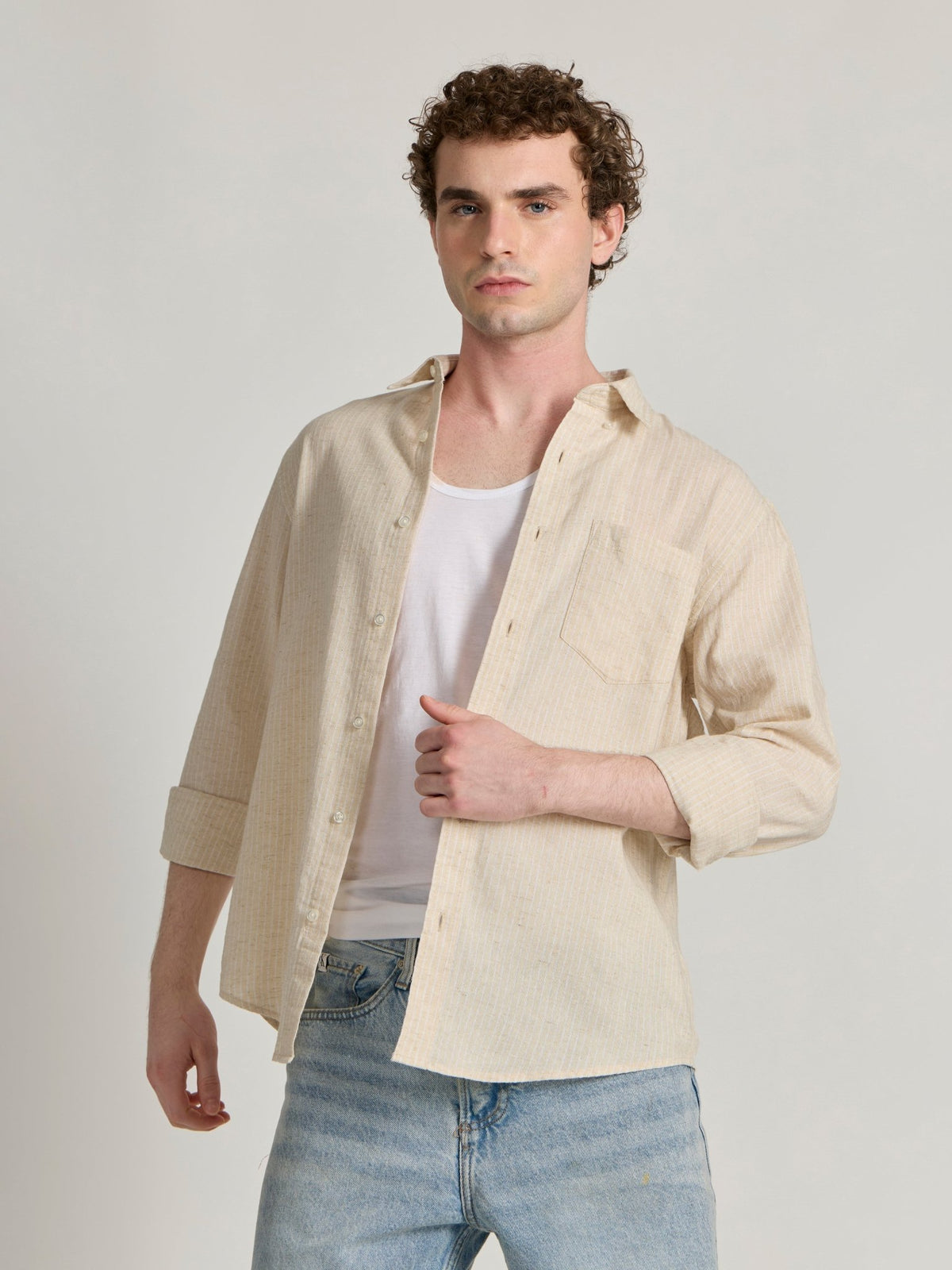 Graham - Striped Shirt - White - Espanshe