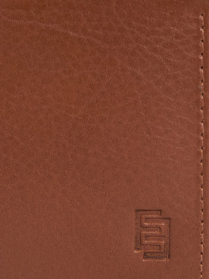 Men's Bi-Fold Leather Hand Wallet - Brown