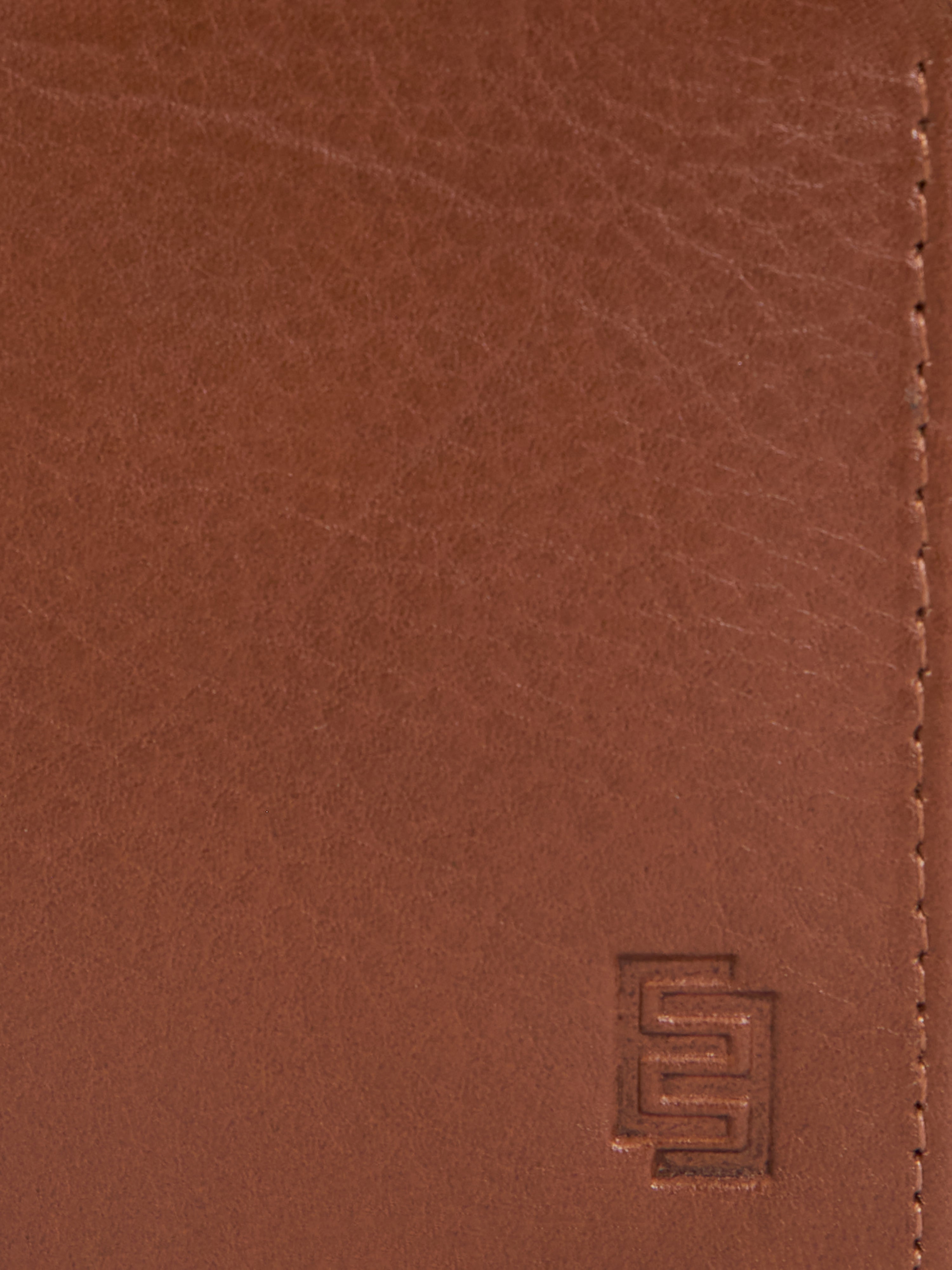 Men's Bi-Fold Leather Hand Wallet - Brown