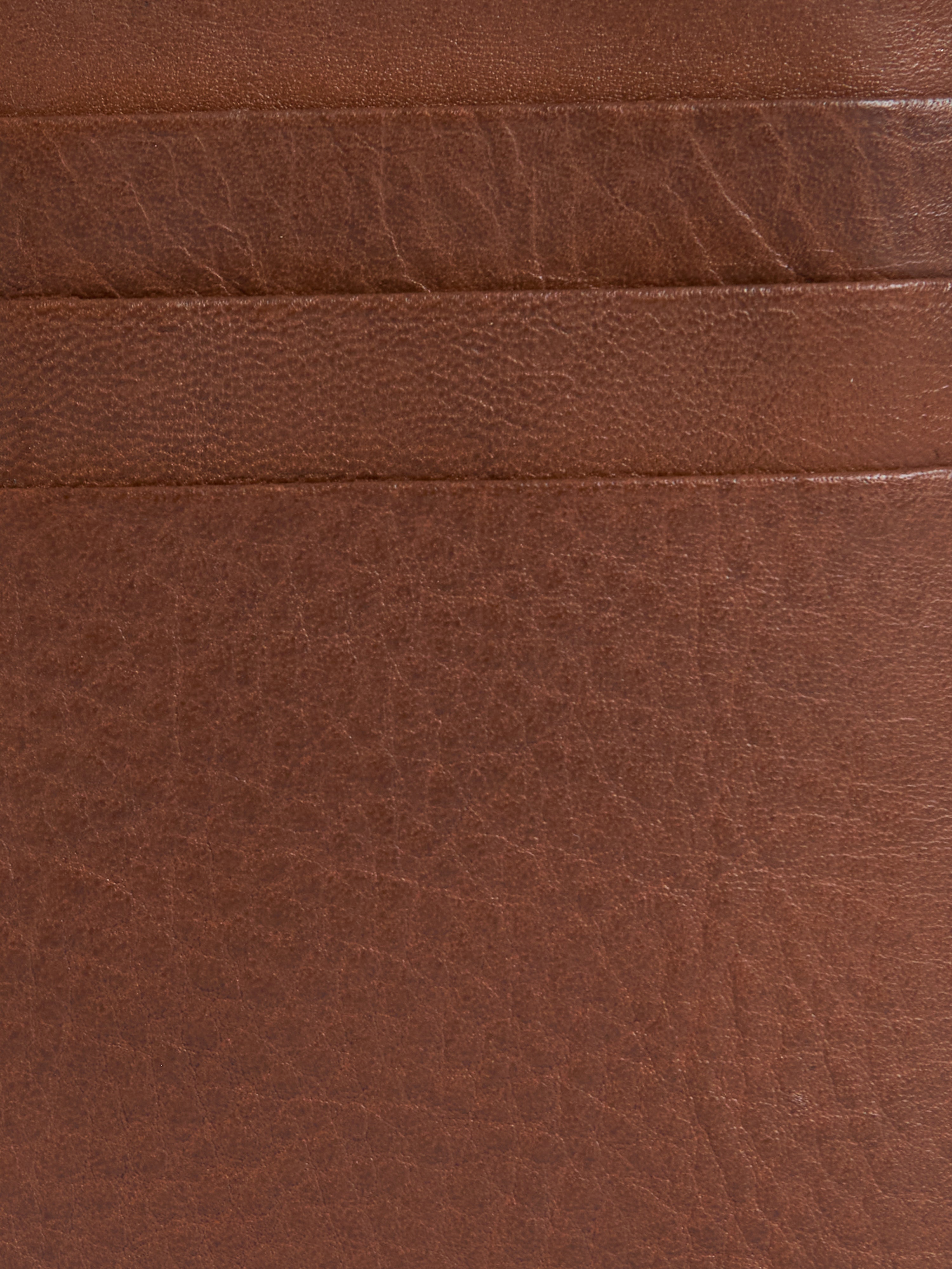 Men's Bi-Fold Leather Hand Wallet - Brown