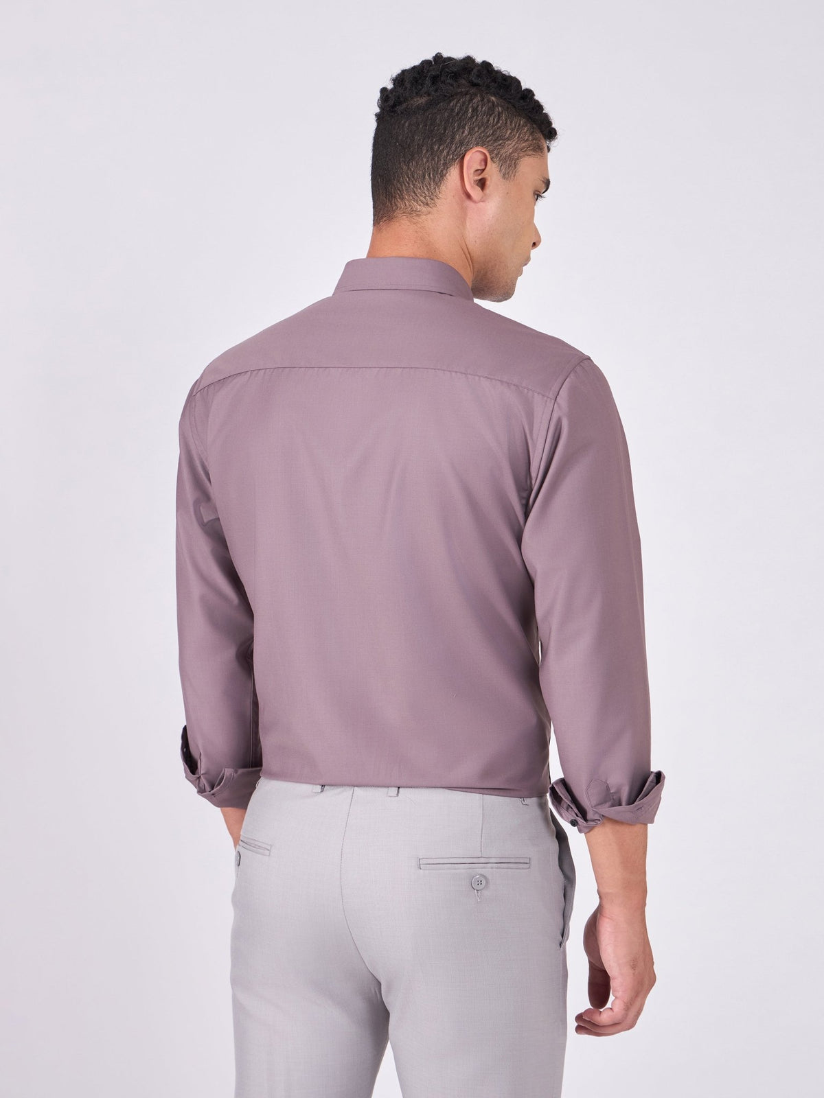 Orville - Tencel Plain Shirt - Dusty Lavender - Espanshe