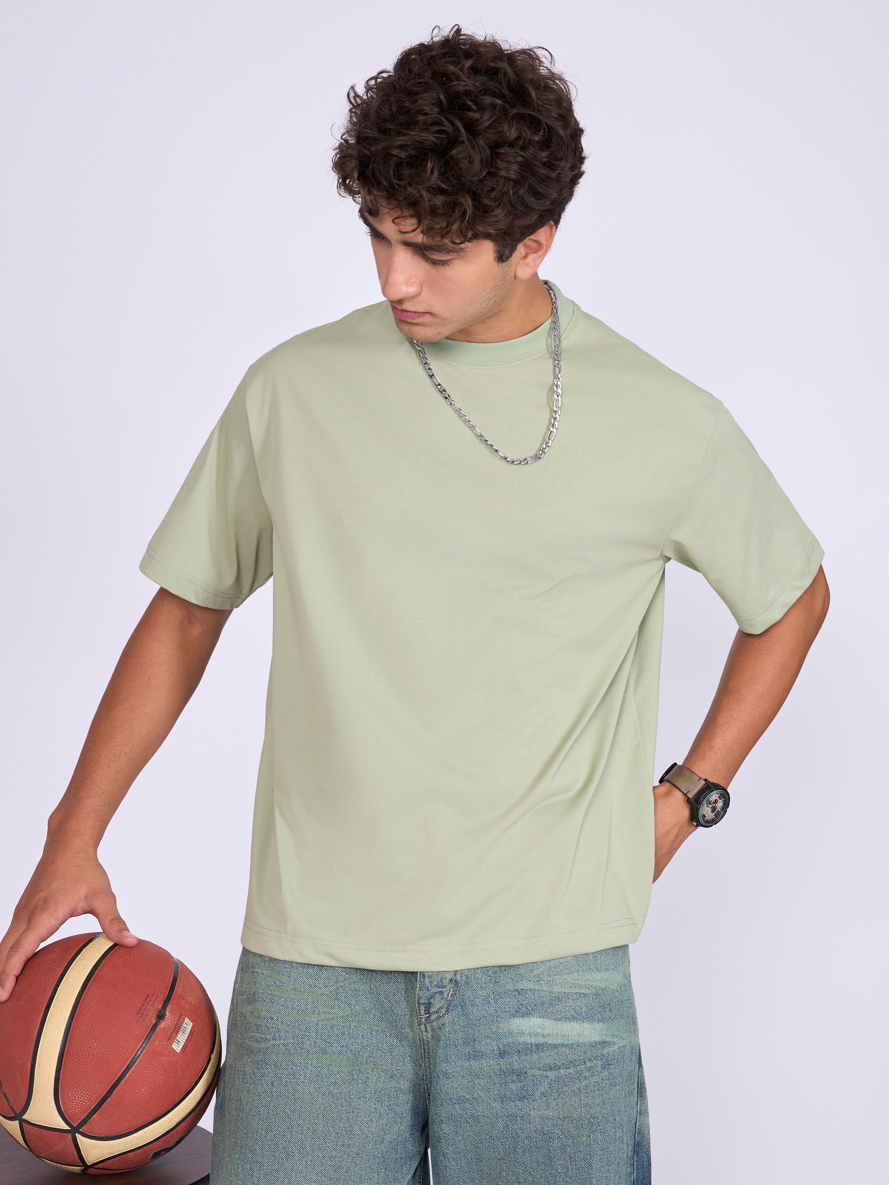 Men's Loose Fit T-Shirt in Pista
