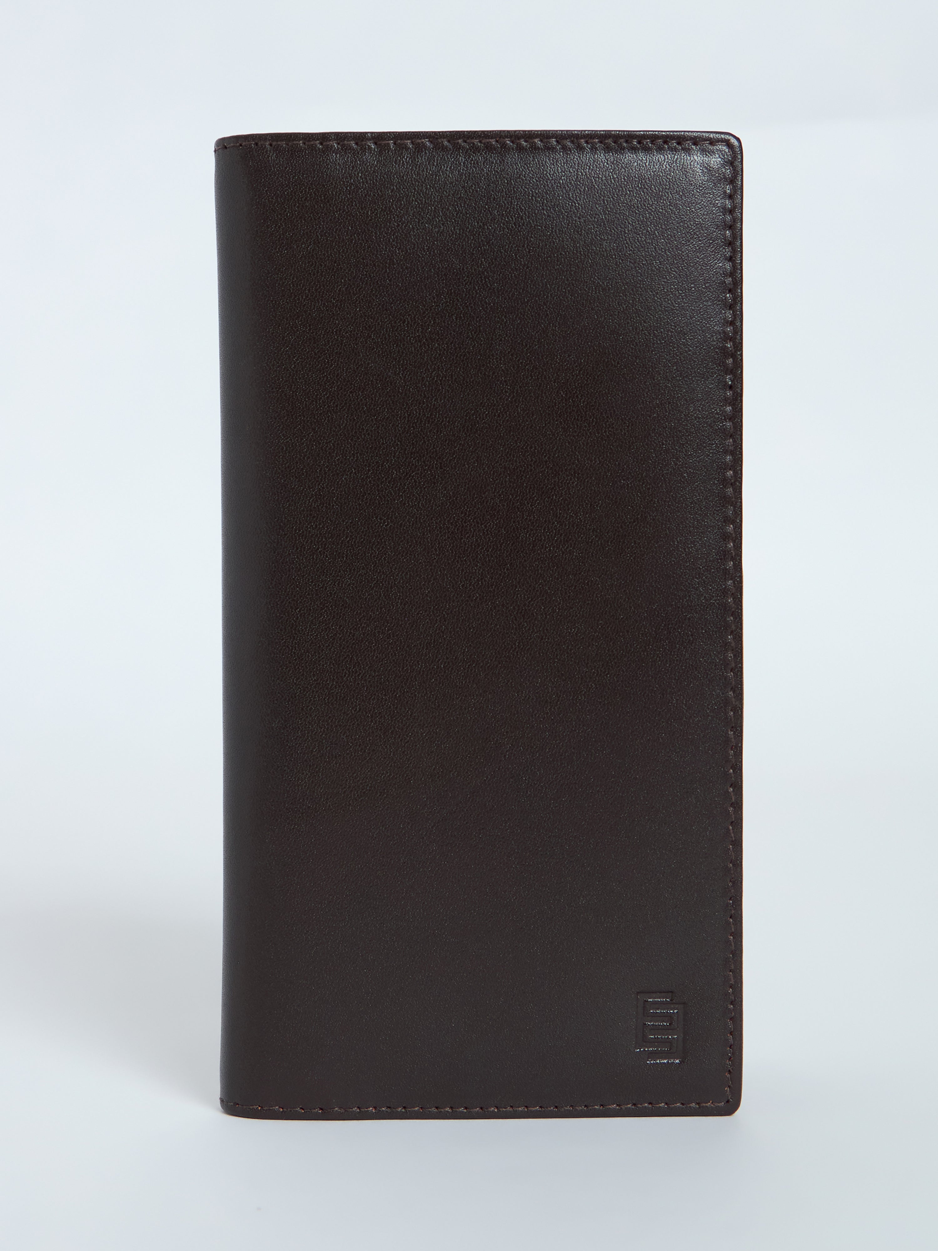 Arctic-12 - Bi-Fold Leather Hand Wallet - Dark Brown