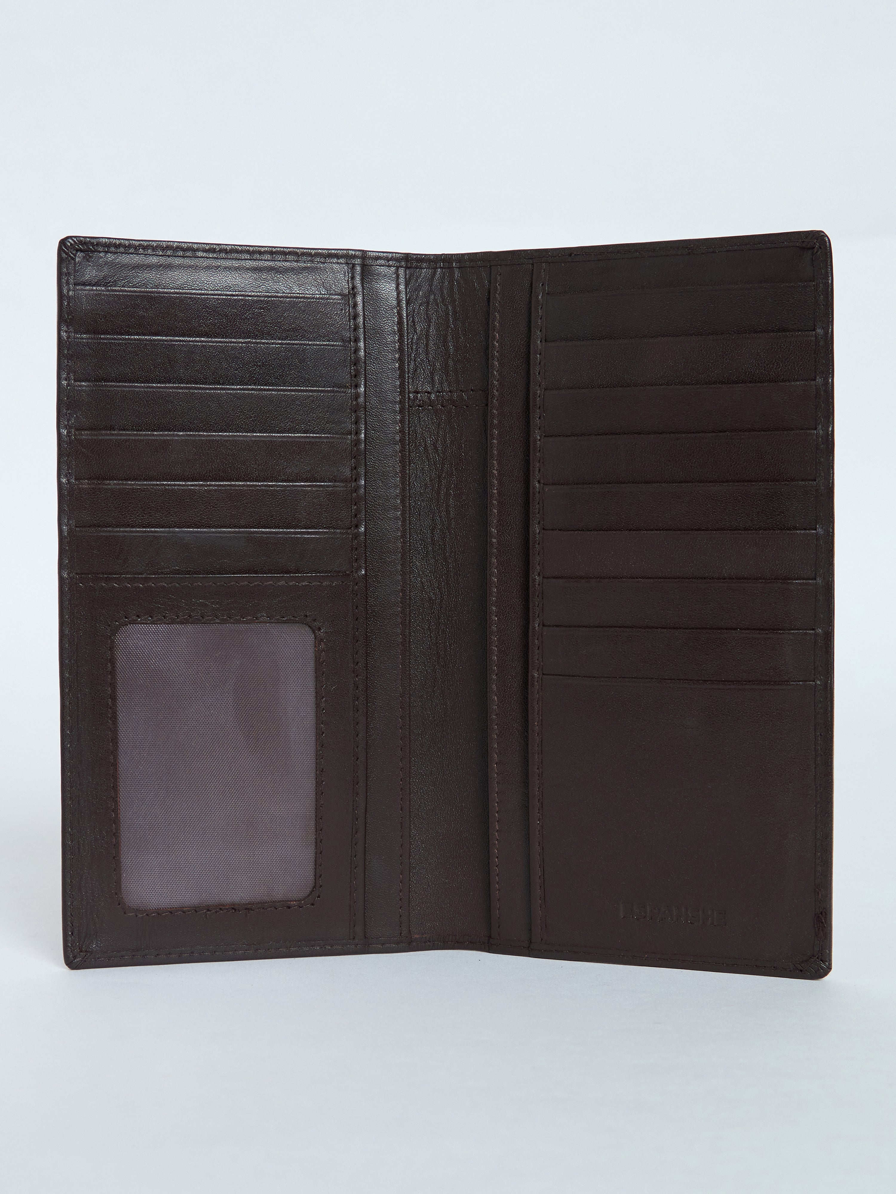 Arctic-12 - Bi-Fold Leather Hand Wallet - Dark Brown