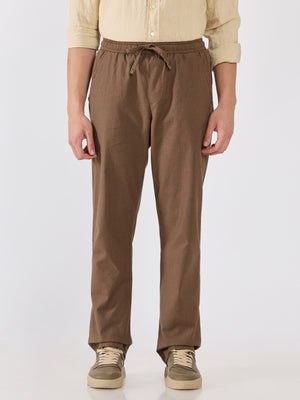 Men's  Relaxed Fit Joggers - dark brown