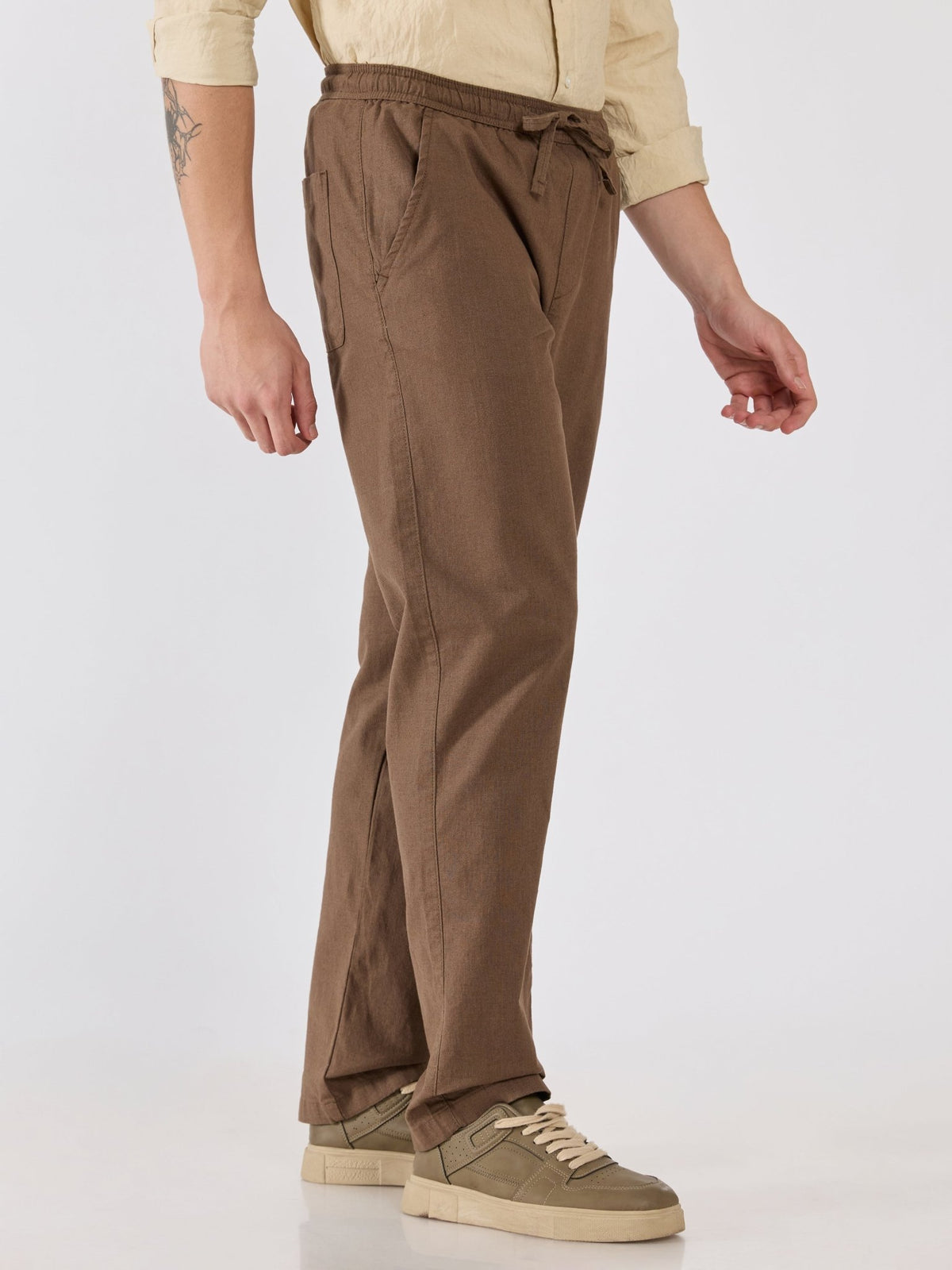 Grantham - Relaxed Fit Joggers - Dark Brown - Espanshe