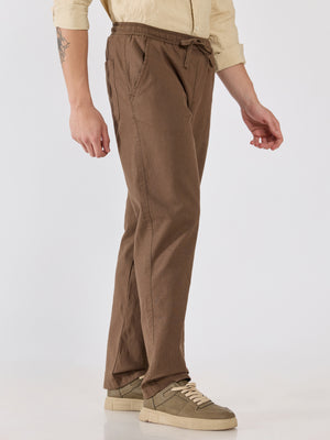 Men's  Relaxed Fit Joggers - dark brown