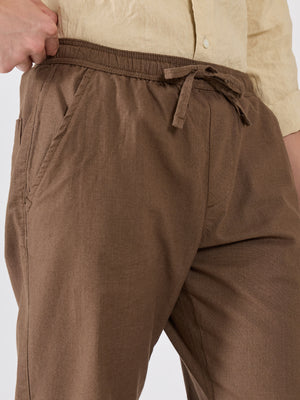 Men's  Relaxed Fit Joggers - dark brown