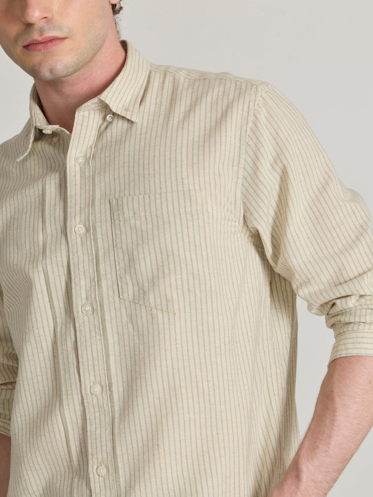 Graham - Striped Shirt - Green - Espanshe