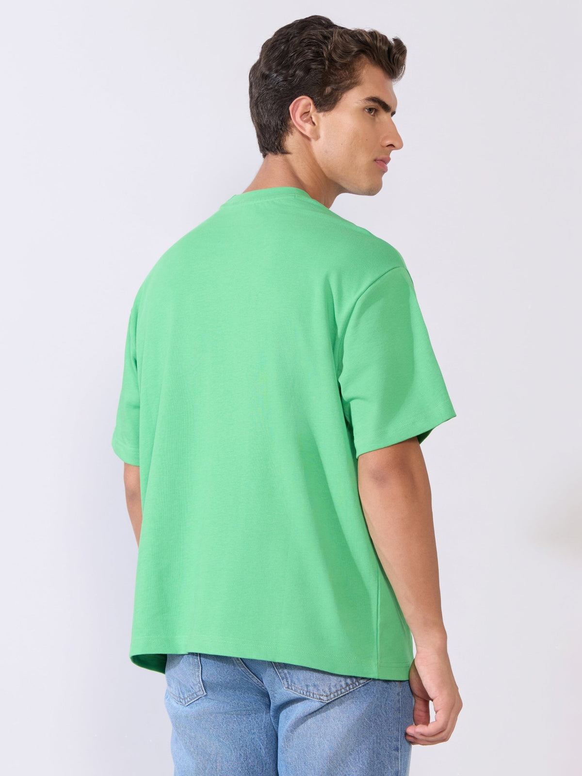 Vynora - Loose Fit Round Neck T-Shirt - Irish Green - Espanshe