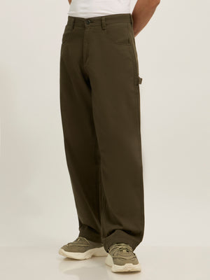  Super Baggy Cargo Pant - moss green