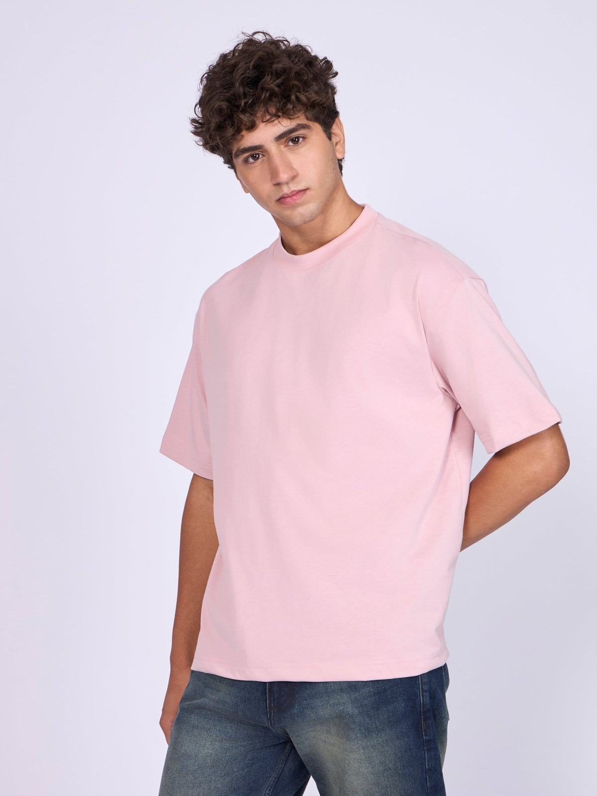 Stirling - Loose Fit T-Shirt - Peach Pink - Espanshe