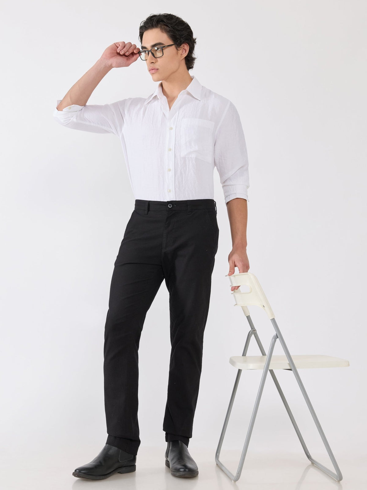 Eli - Slim Fit Pant - Black - Espanshe
