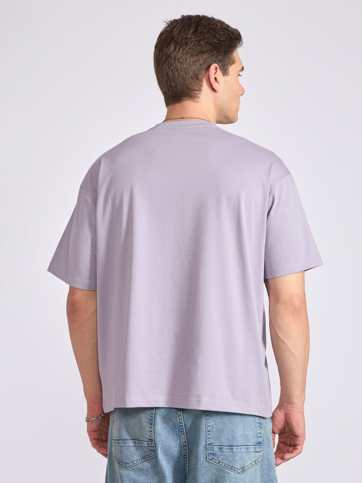 Tibald - Oversized Round neck T-Shirt - Galatic Lilac - Espanshe