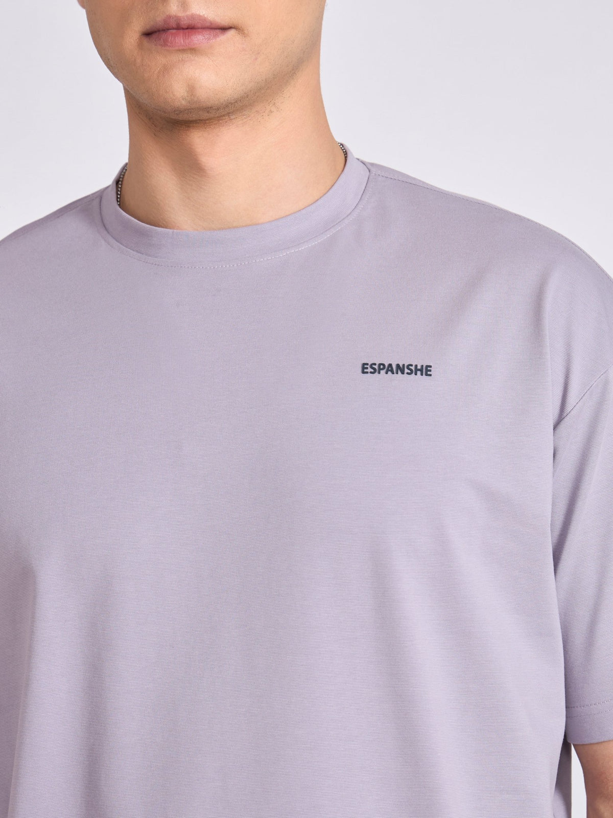 Tibald - Oversized Round neck T-Shirt - Galatic Lilac - Espanshe