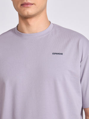 Men's Oversized Round neck T Shirt in  Galatic Lilac