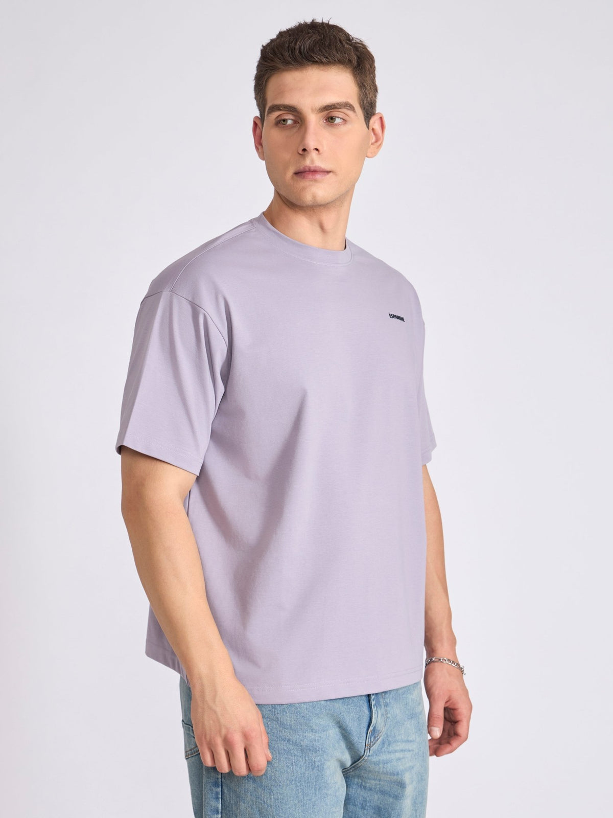 Tibald - Oversized Round neck T-Shirt - Galatic Lilac - Espanshe