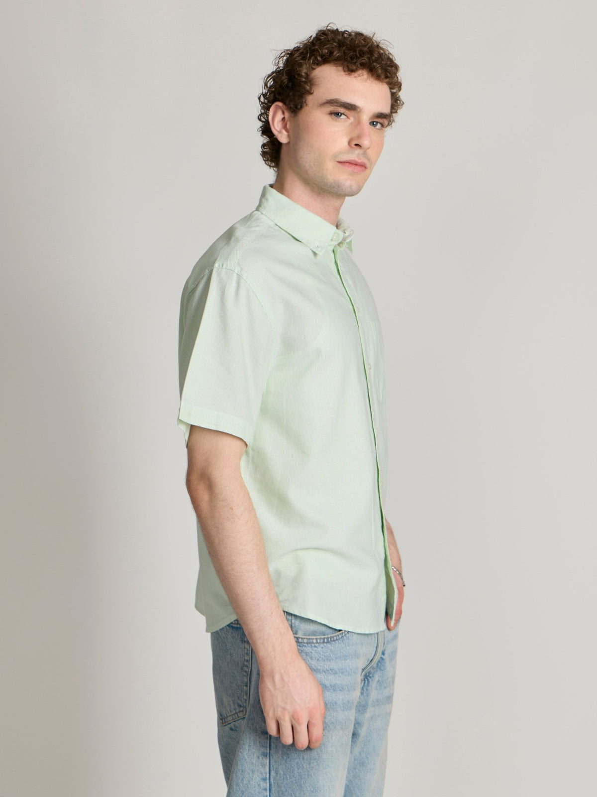 Oran - Striped Shirt - Green - Espanshe