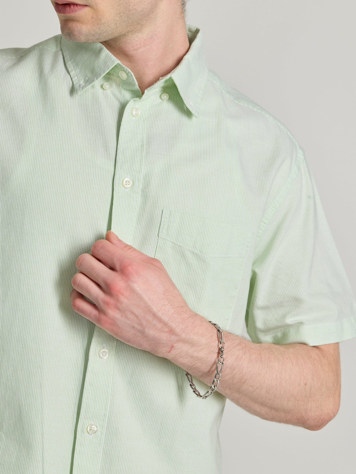 Oran - Striped Shirt - Green - Espanshe