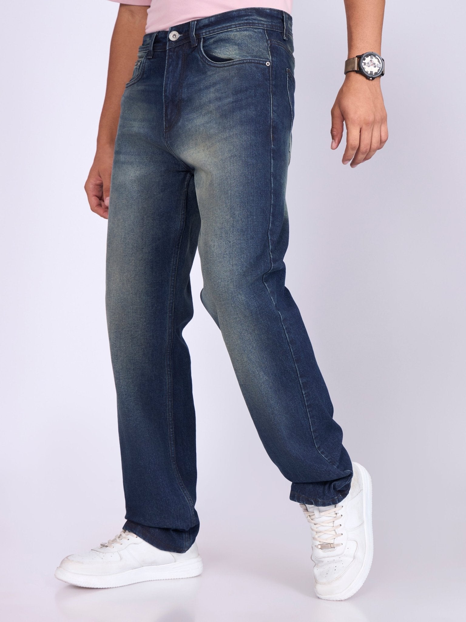 Mus - Straight Fit Jeans - Dark Blue - Espanshe