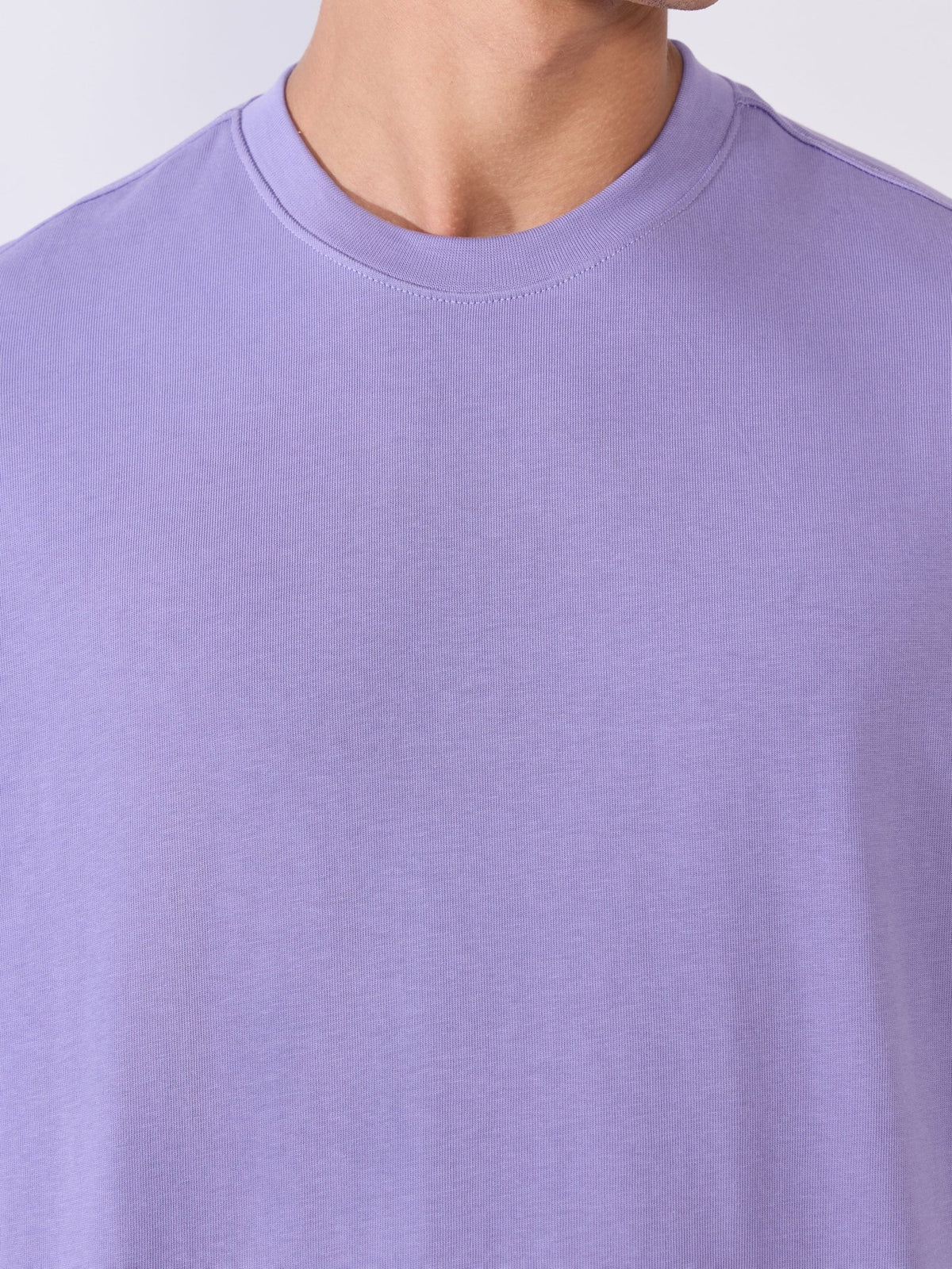 Vynora - Loose Fit Round Neck T-Shirt - Lavender - Espanshe