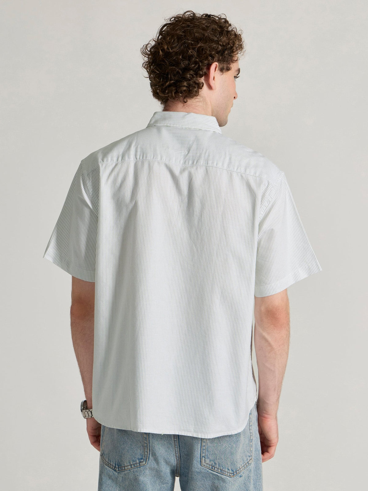 Oran - Striped Shirt - Light Green - Espanshe
