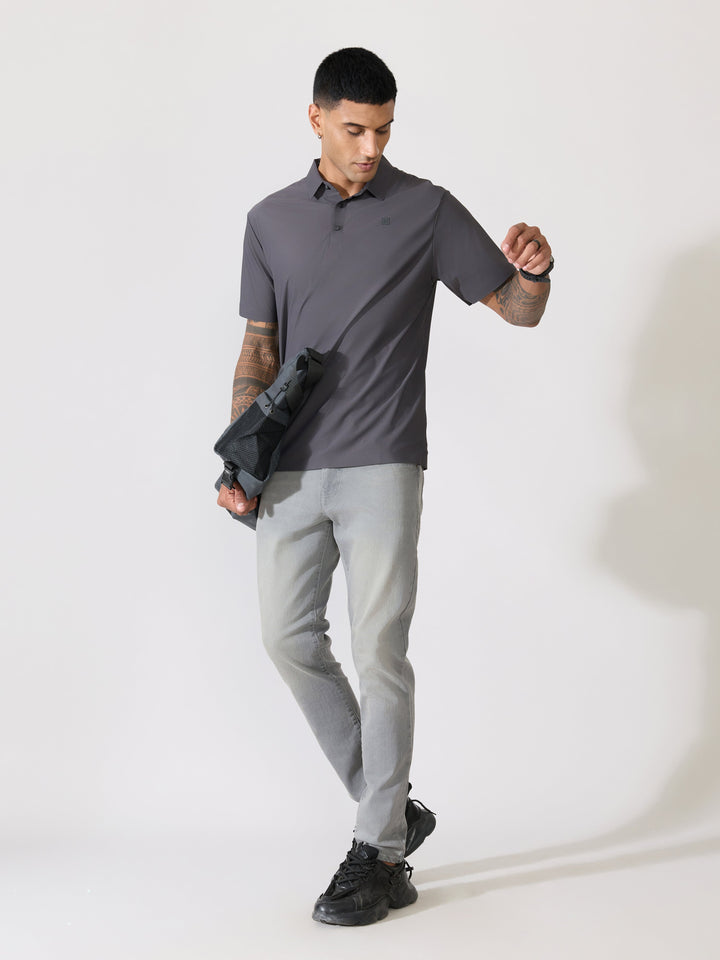 Men's Regular Fit Polo T-Shirt - grey
