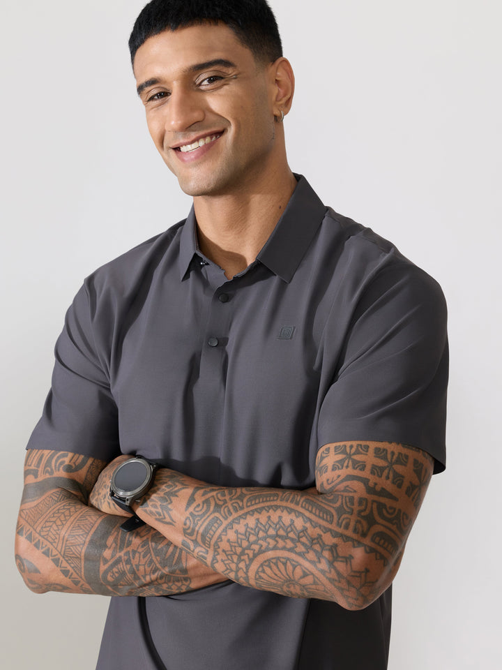 Men's Regular Fit Polo T-Shirt - grey