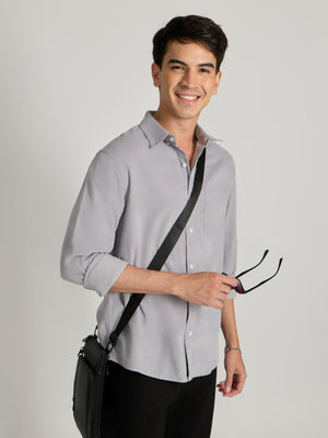 Men's Relaxed Corduroy Shirt - Light gray