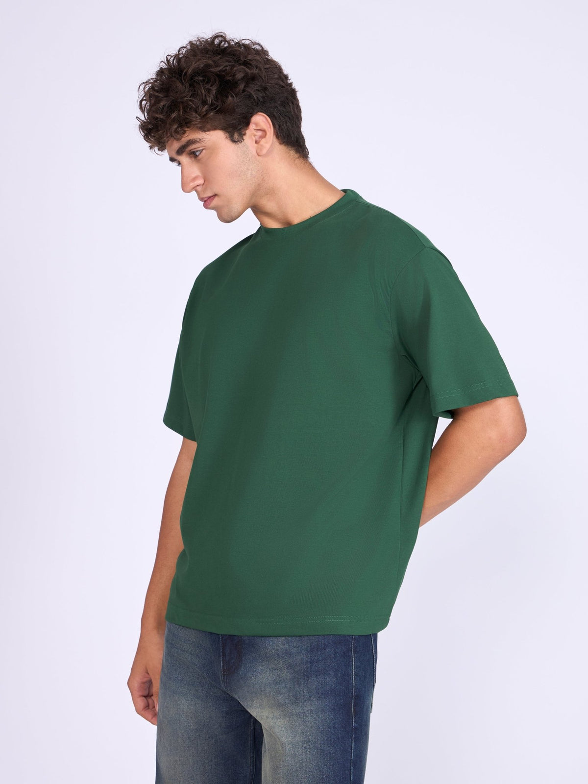 Stirling - Loose Fit T-Shirt - Emerald Green - Espanshe
