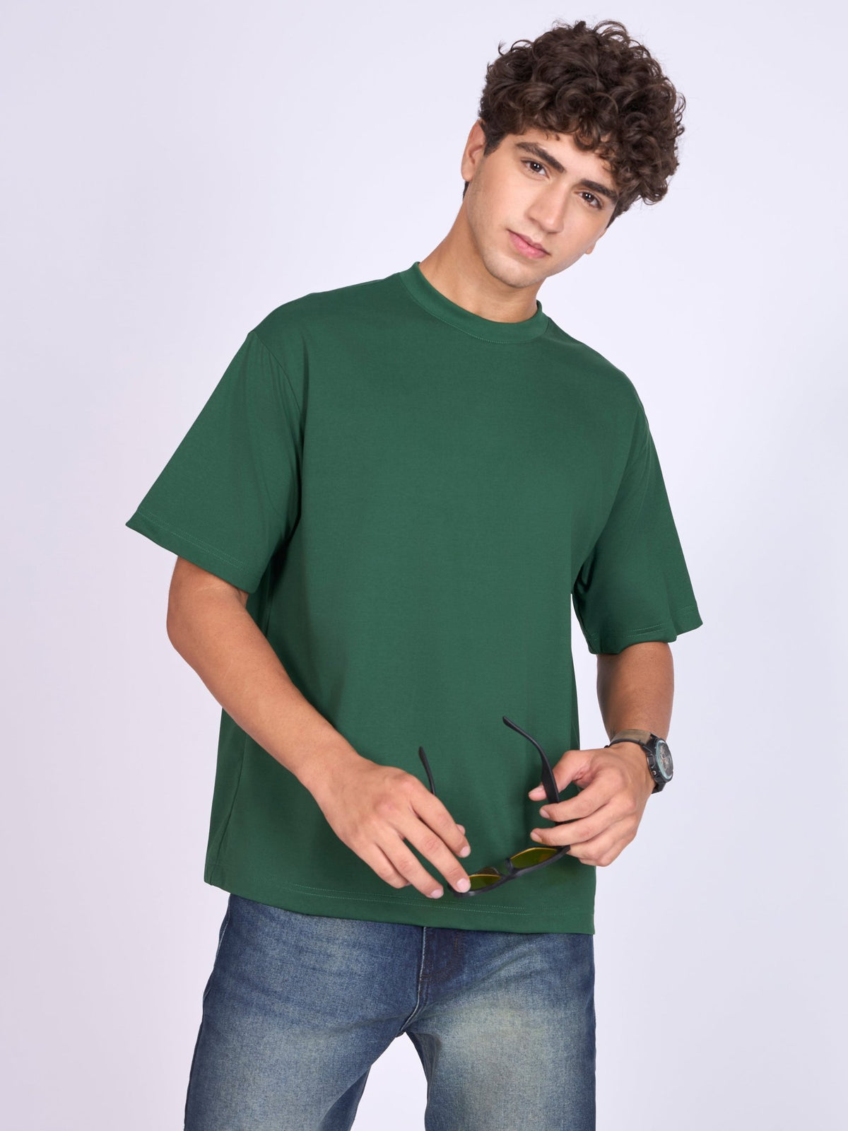 Stirling - Loose Fit T-Shirt - Emerald Green - Espanshe