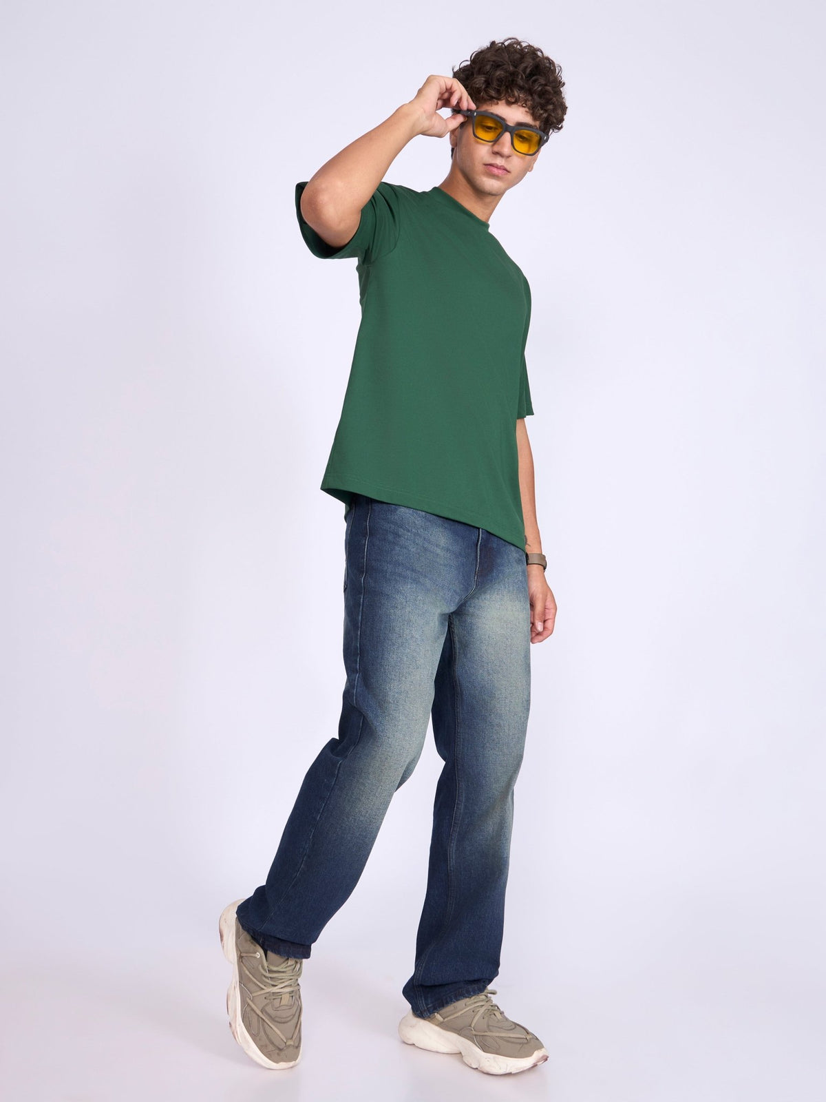 Stirling - Loose Fit T-Shirt - Emerald Green - Espanshe