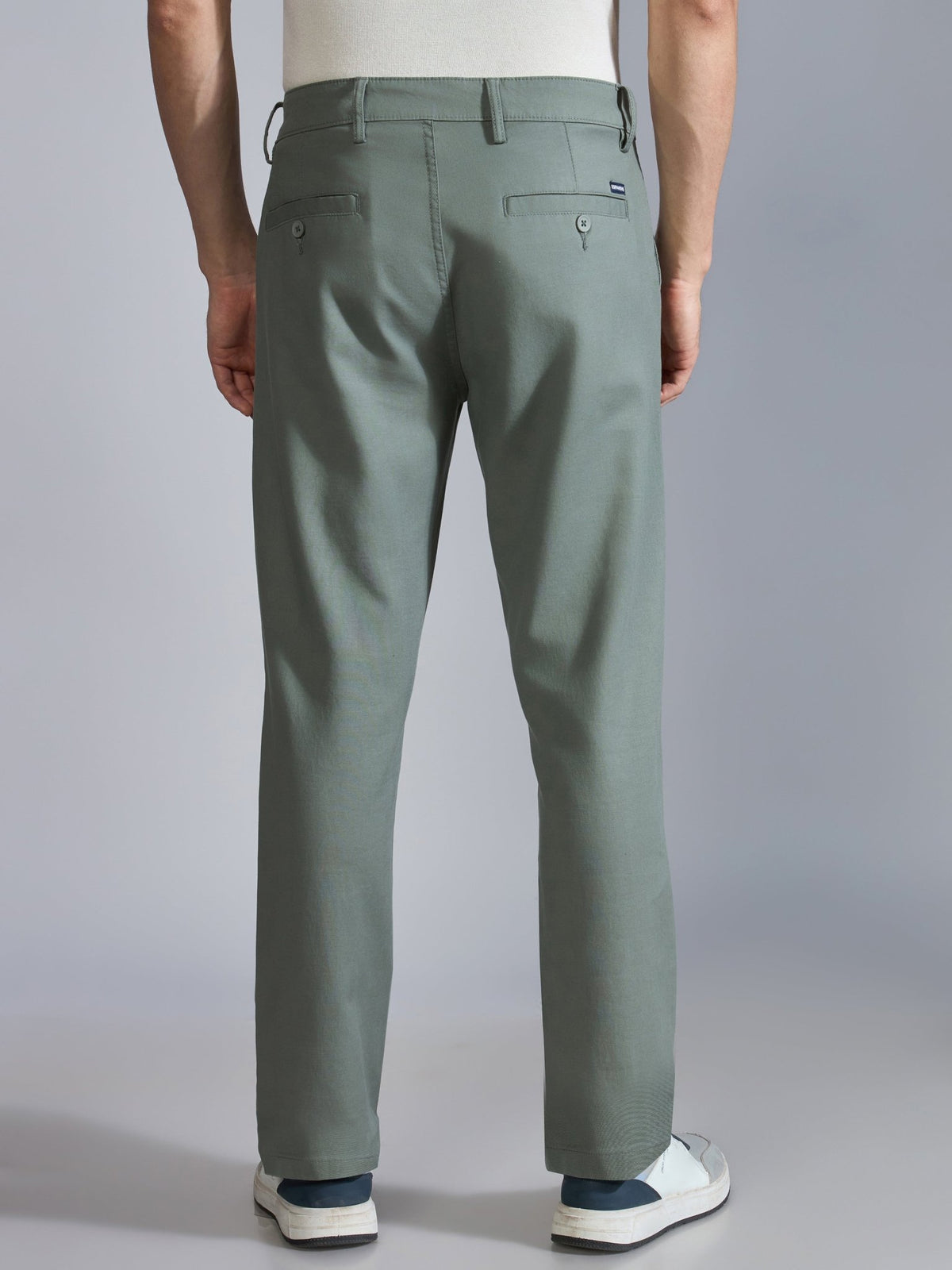 Orren - Slim Fit Cotton Pant - Shale Green - Espanshe
