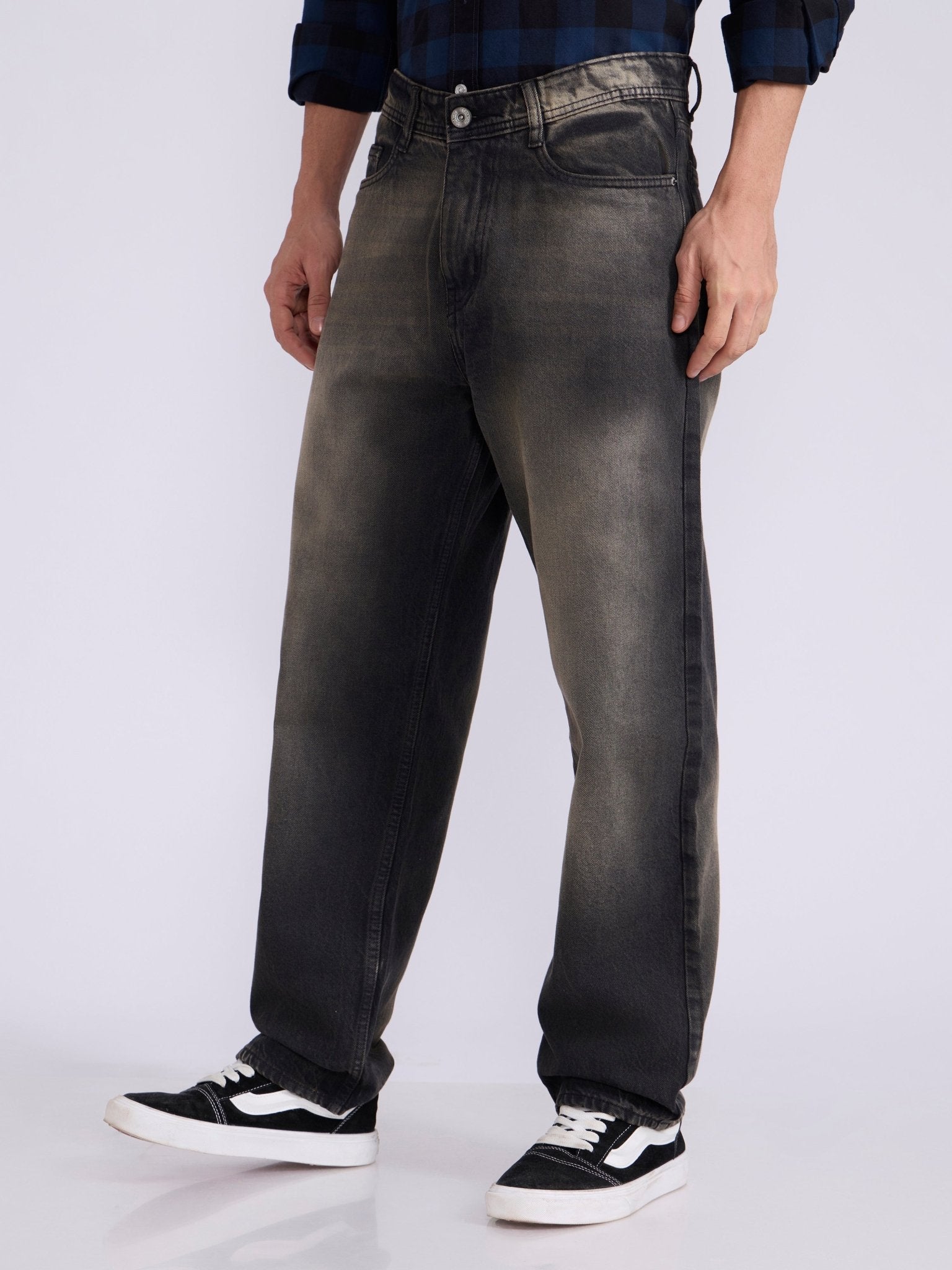 Travis - Relaxed Fit Jeans - Black Shade - Espanshe